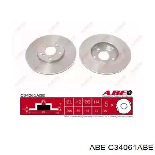 Купить C34061ABE ABE Ротор тормозной