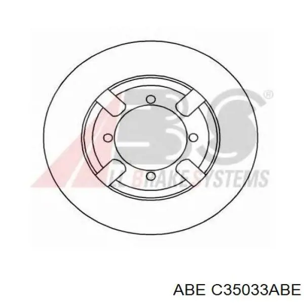Передний тормозной диск ABE C35033ABE