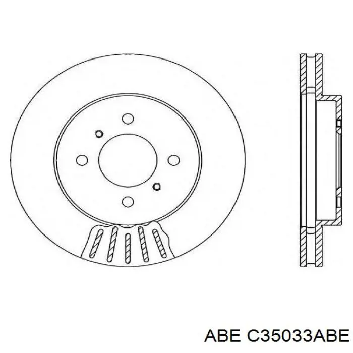 C35033ABE ABE Диск тормозной передний