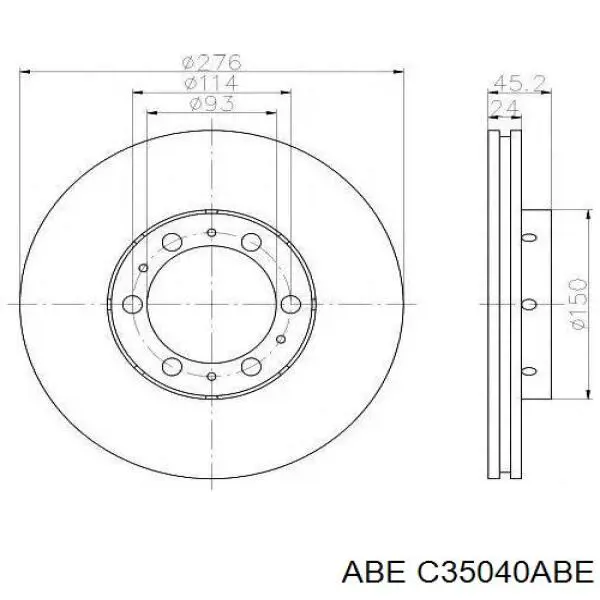 Передние тормозные диски C35040ABE ABE