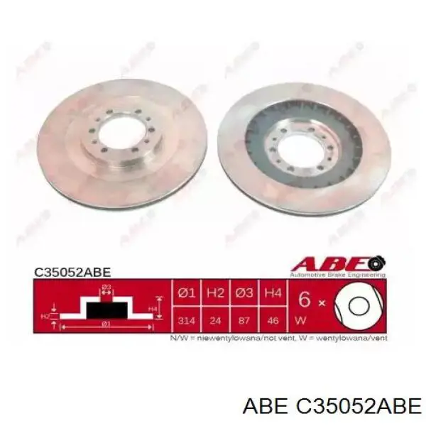 Передние тормозные диски C35052ABE ABE