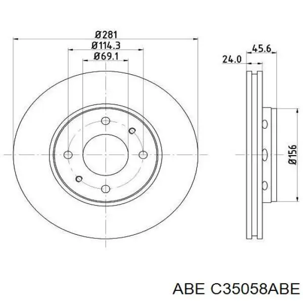 Купить C35058ABE ABE Ротор тормозной