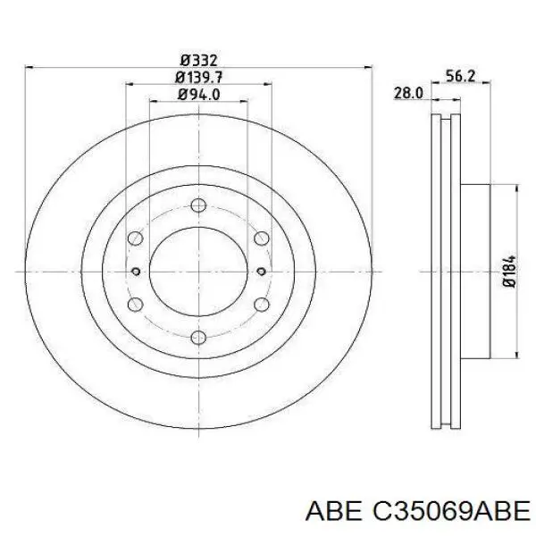 Передние тормозные диски C35069ABE ABE
