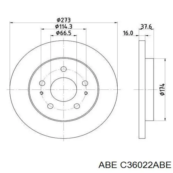 Купить C36022ABE ABE Ротор тормозной