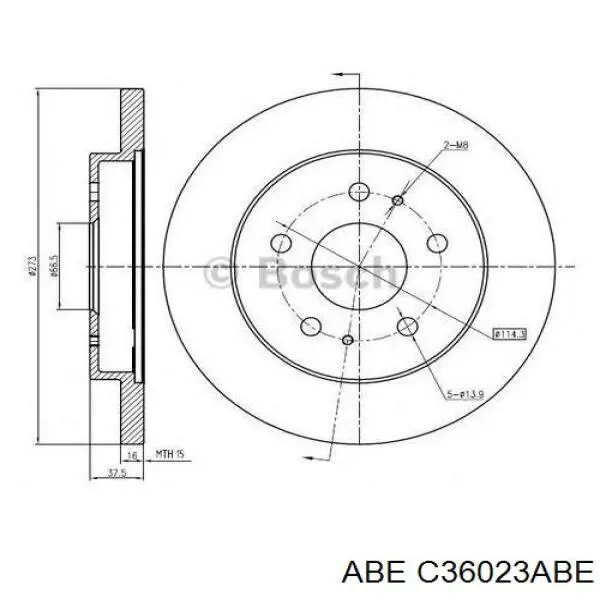 Тормоз дисковый передний ABE C36023ABE цена, от 27.08 USD