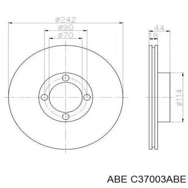 Передние тормозные диски C37003ABE ABE