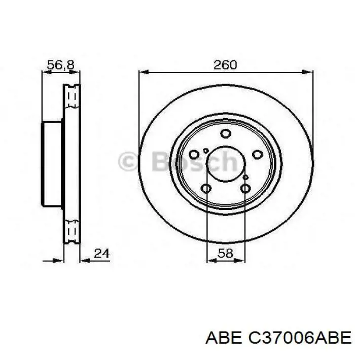 Купить C37006ABE ABE Ротор тормозной
