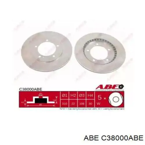 Передние тормозные диски C38000ABE ABE