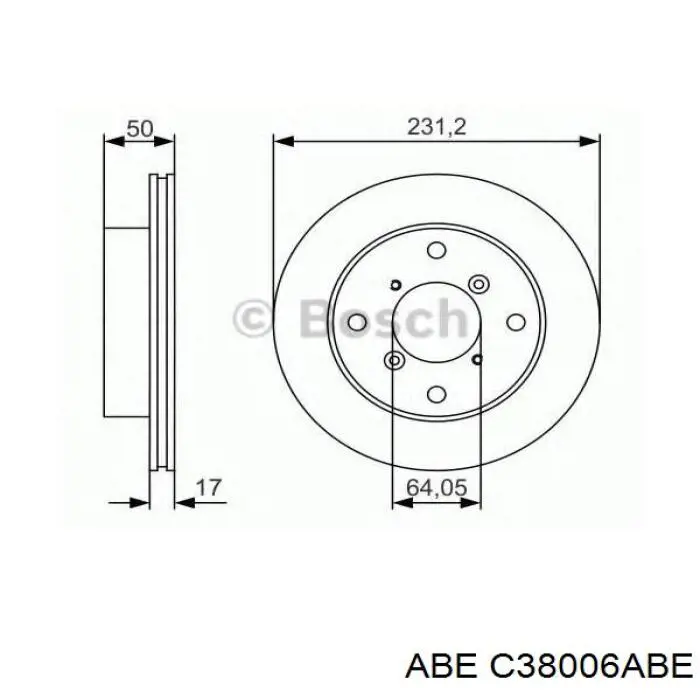 Передние тормозные диски C38006ABE ABE