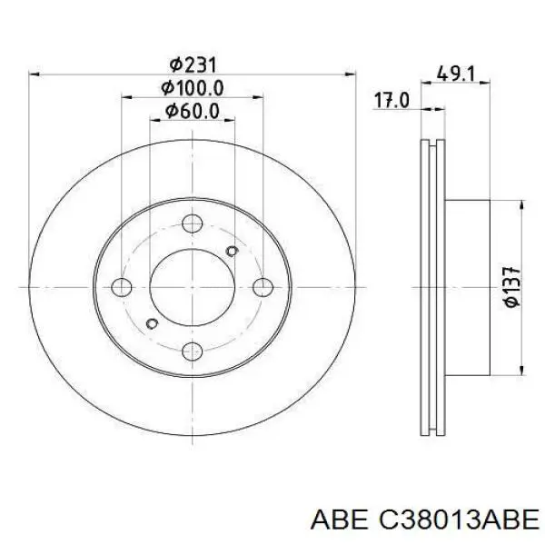 Купить C38013ABE ABE Ротор тормозной