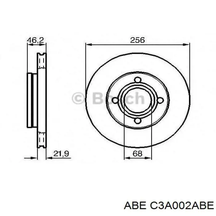 Передний тормозной диск ABE C3A002ABE