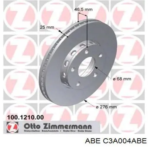 Передние тормозные диски C3A004ABE ABE