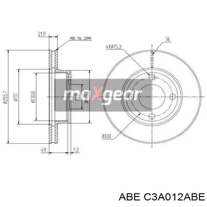 Купить C3A012ABE ABE Ротор тормозной