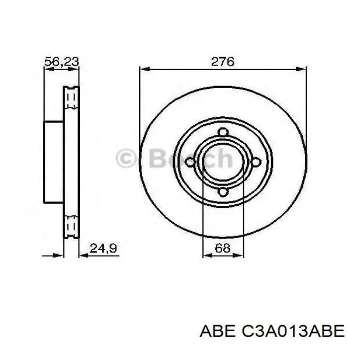 Передние тормозные диски C3A013ABE ABE