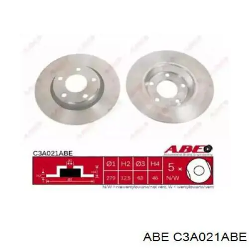 Передние тормозные диски C3A021ABE ABE