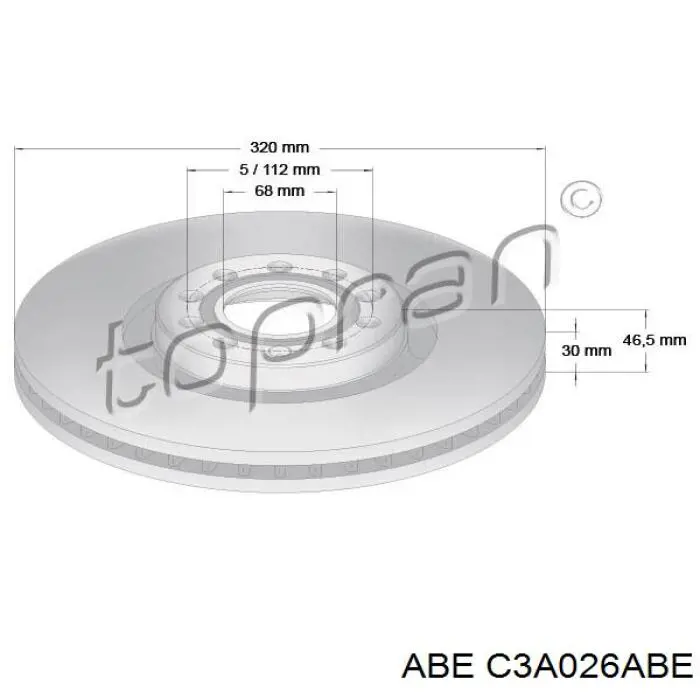 Передний тормозной диск ABE C3A026ABE