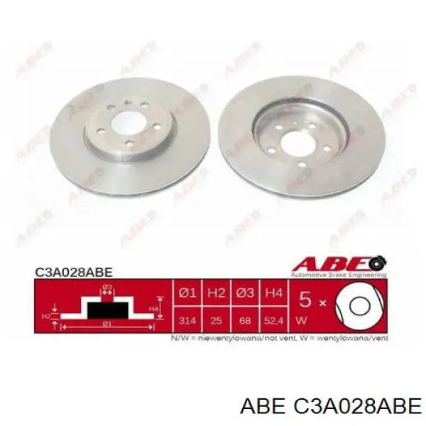 C3A028ABE ABE тормозные диски
