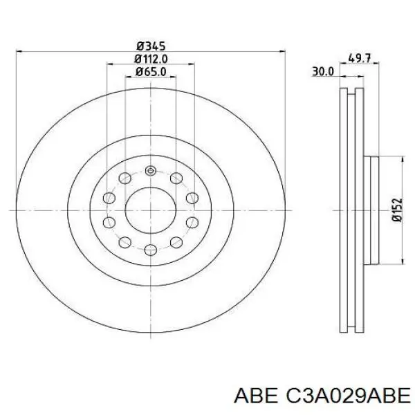 Передние тормозные диски C3A029ABE ABE