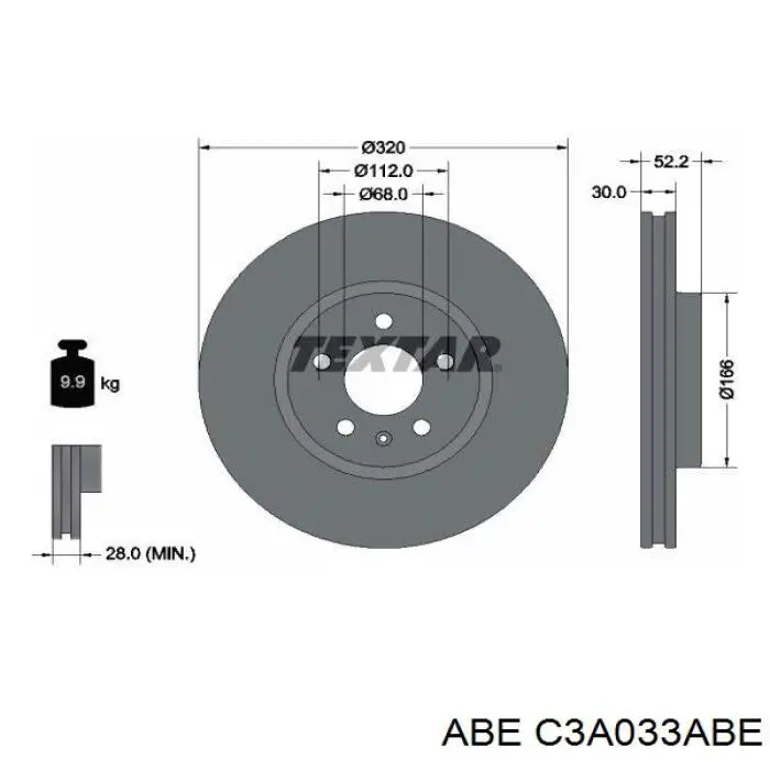 Купить C3A033ABE ABE Ротор тормозной