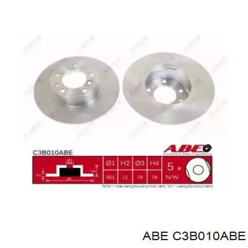 Передние тормозные диски C3B010ABE ABE