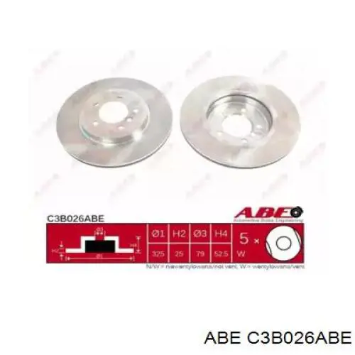 Передние тормозные диски C3B026ABE ABE