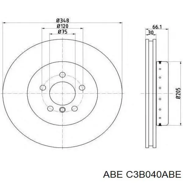 Передние тормозные диски C3B040ABE ABE