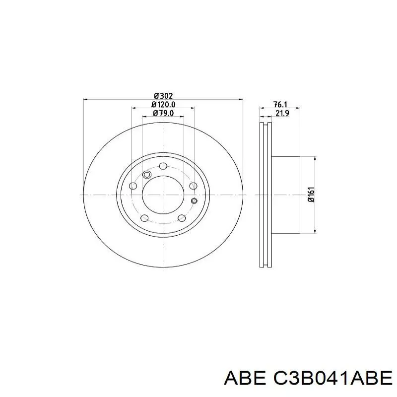 Передний тормозной диск ABE C3B041ABE