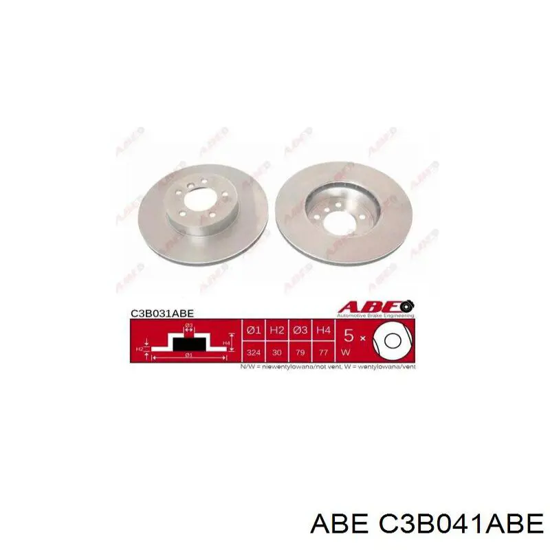 Передние тормозные диски C3B041ABE ABE