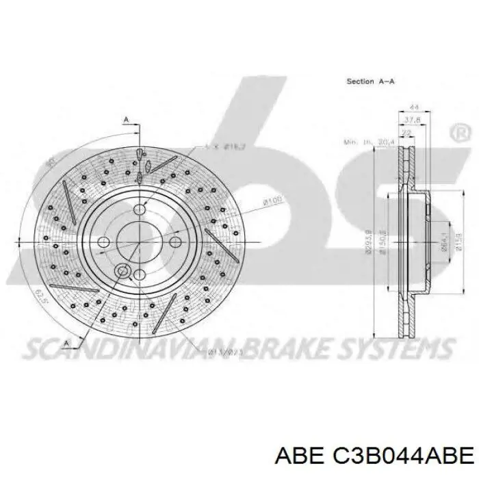 Передние тормозные диски C3B044ABE ABE