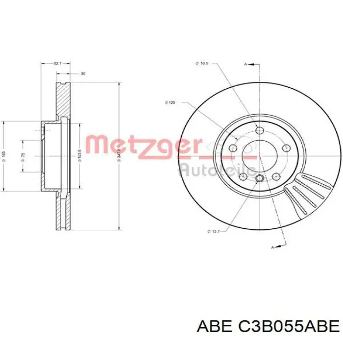 Передние тормозные диски C3B055ABE ABE