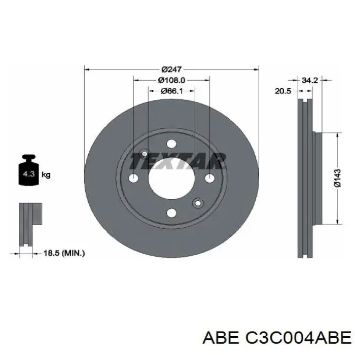 Купить C3C004ABE ABE Ротор тормозной
