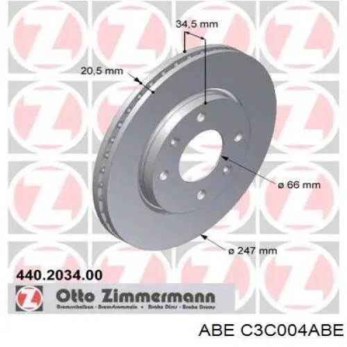 Передние тормозные диски C3C004ABE ABE