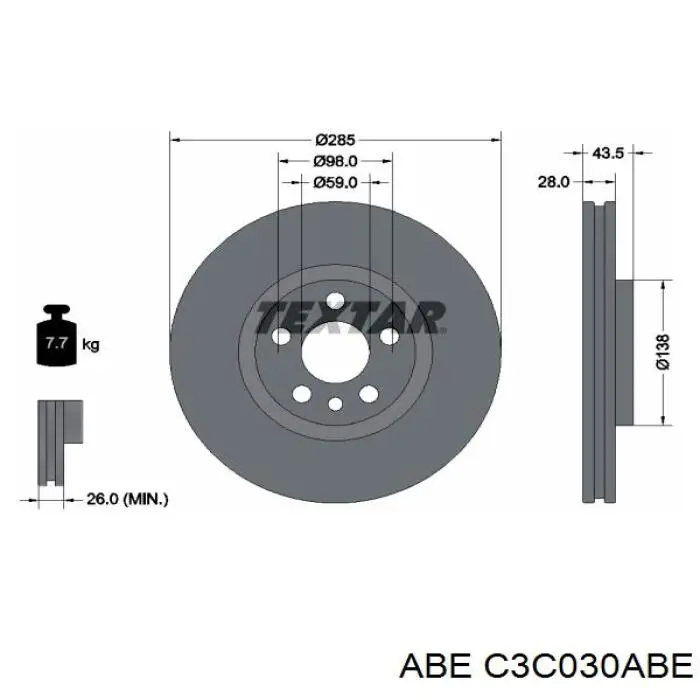 Купить C3C030ABE ABE Ротор тормозной