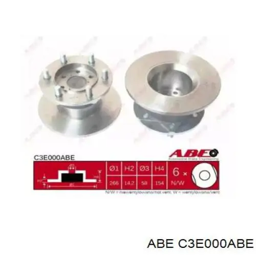 Передний тормозной диск ABE C3E000ABE