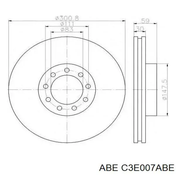 Передние тормозные диски C3E007ABE ABE