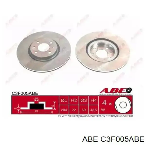 Передние тормозные диски C3F005ABE ABE