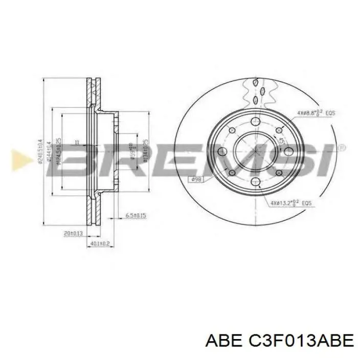 Купить C3F013ABE ABE Ротор тормозной