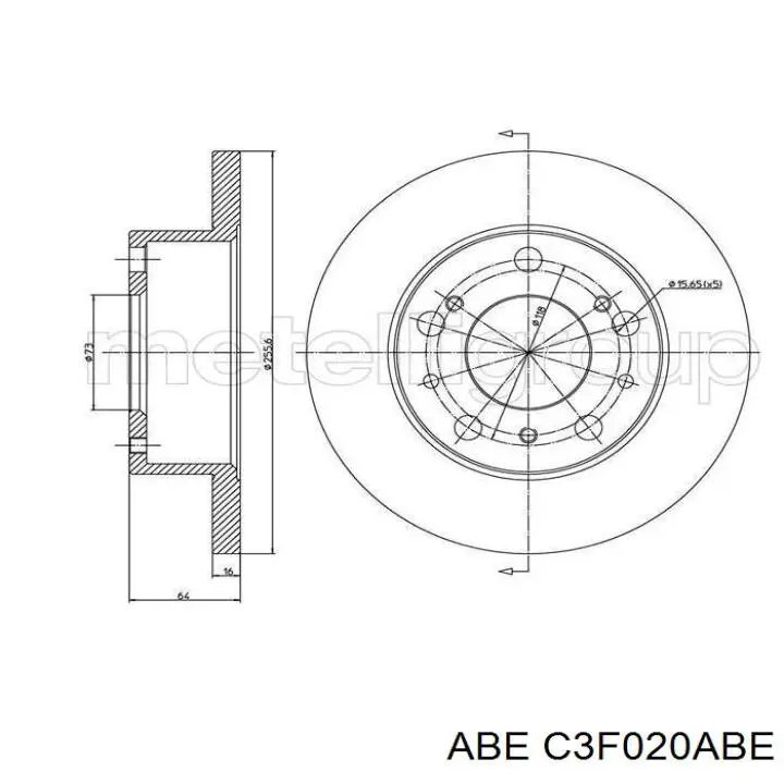 Передний тормозной диск ABE C3F020ABE