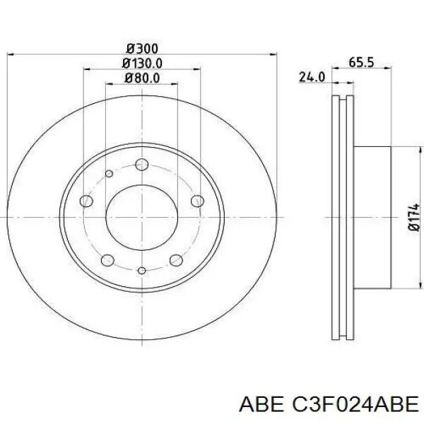 Передний тормозной диск ABE C3F024ABE