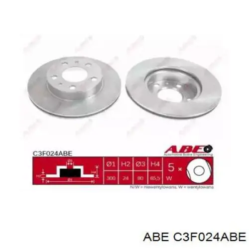 Тормоз дисковый передний ABE C3F024ABE цена, от 36.97 USD