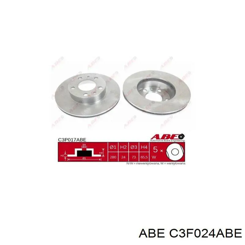 Передние тормозные диски C3F024ABE ABE