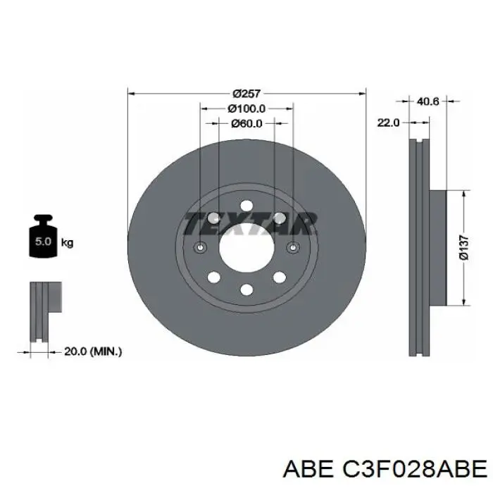Купить C3F028ABE ABE Ротор тормозной