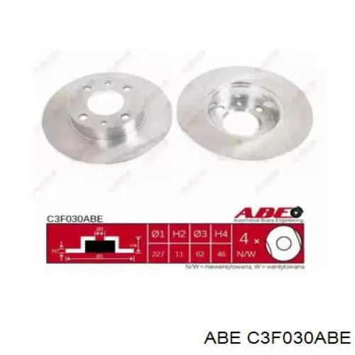 Передние тормозные диски C3F030ABE ABE