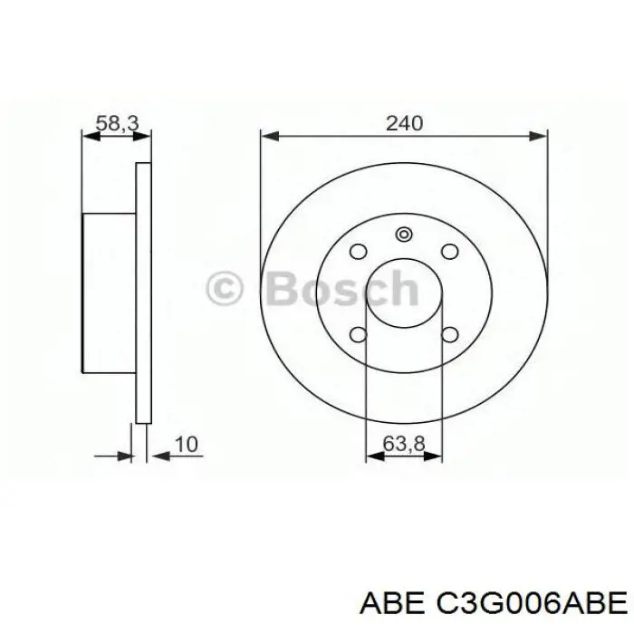 C3G006ABE ABE диск тормозной передний