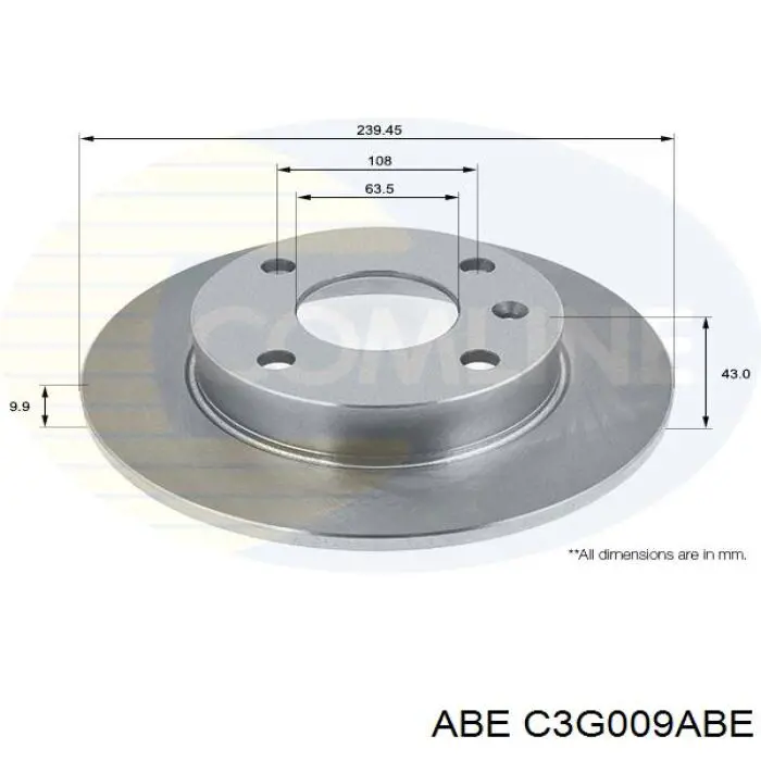 Передние тормозные диски C3G009ABE ABE