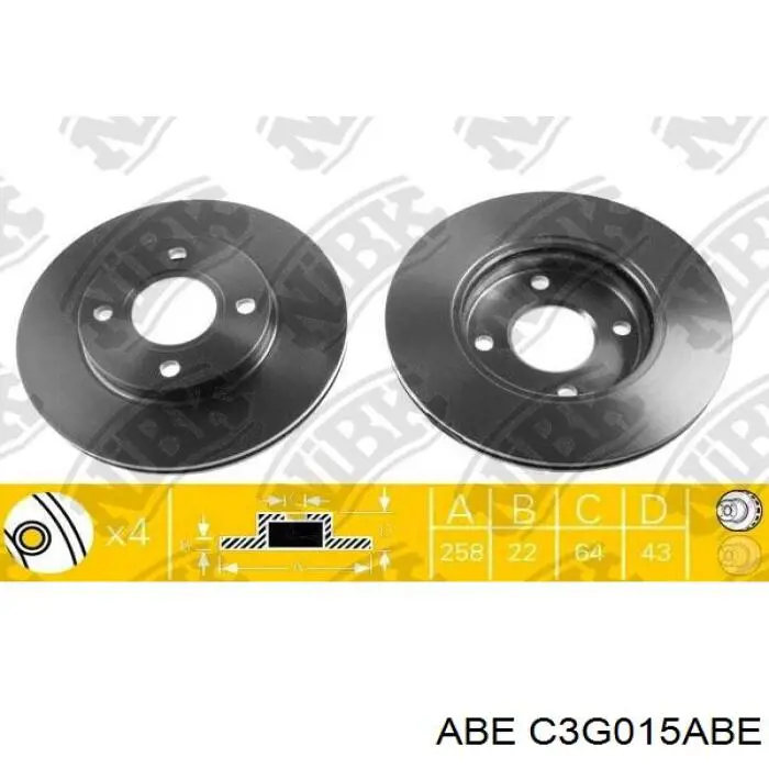 Передние тормозные диски C3G015ABE ABE