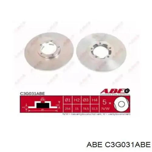 Купить C3G031ABE ABE Ротор тормозной