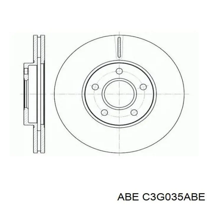 C3G035ABE ABE Диск тормозной передний