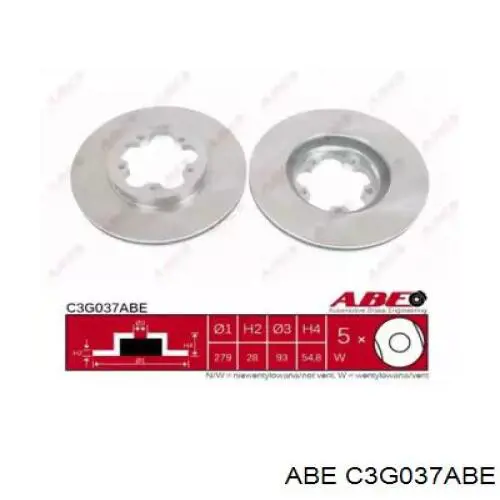 Передние тормозные диски C3G037ABE ABE