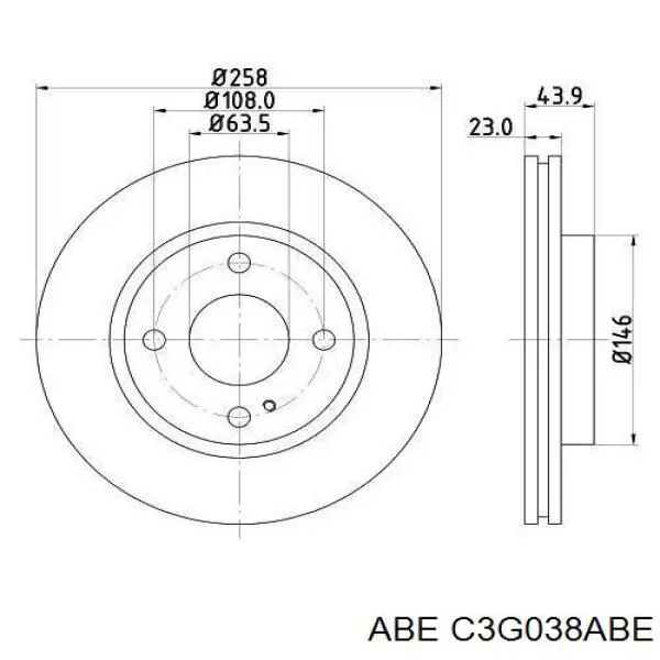 Купить C3G038ABE ABE Ротор тормозной